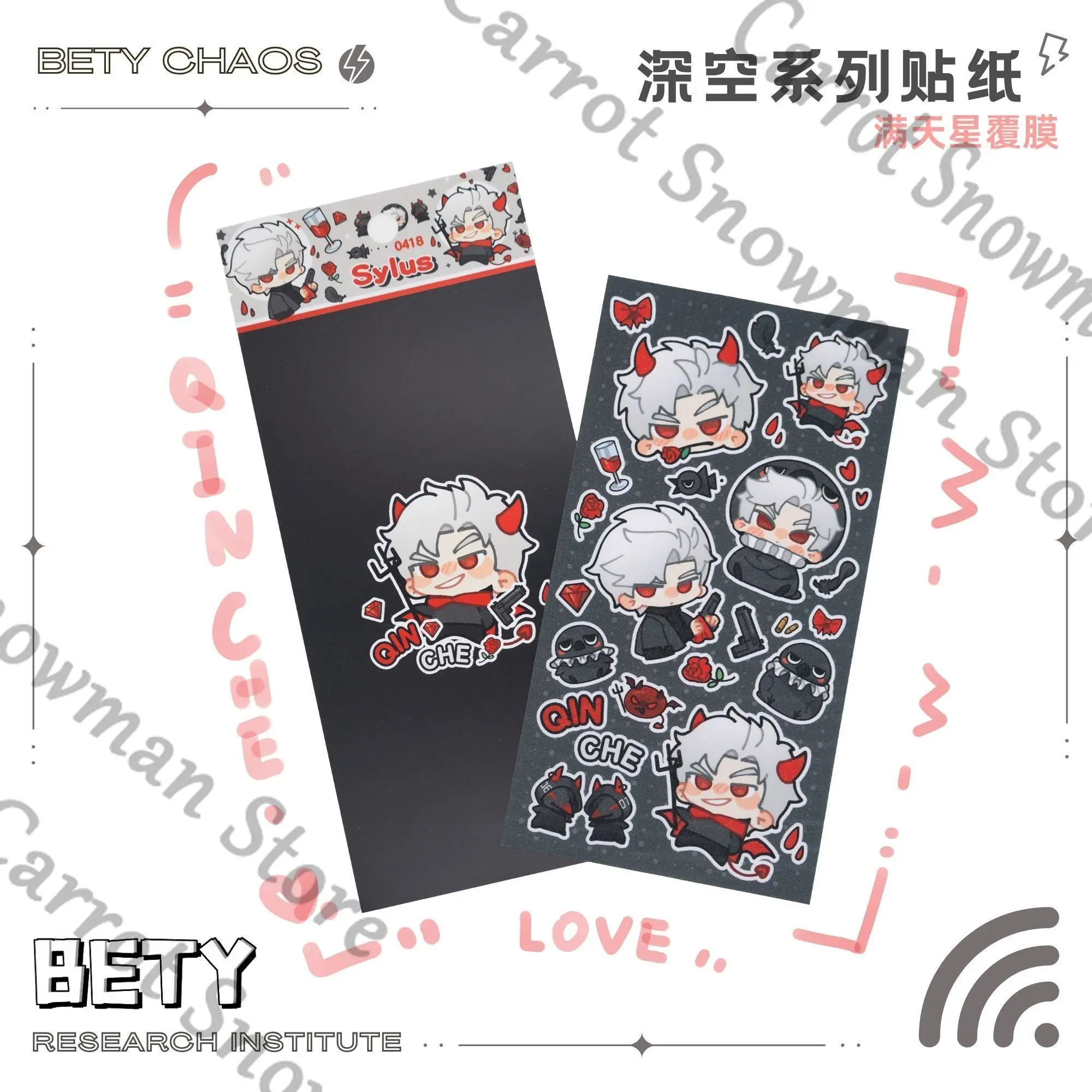 Оригинальная наклейка «Любовь и глубокий космос», аниме, наклейка, наклейка, бирки, канцелярские принадлежности, косплей, мультяшное украшение, Силус Зейн, Рафейэль Кса