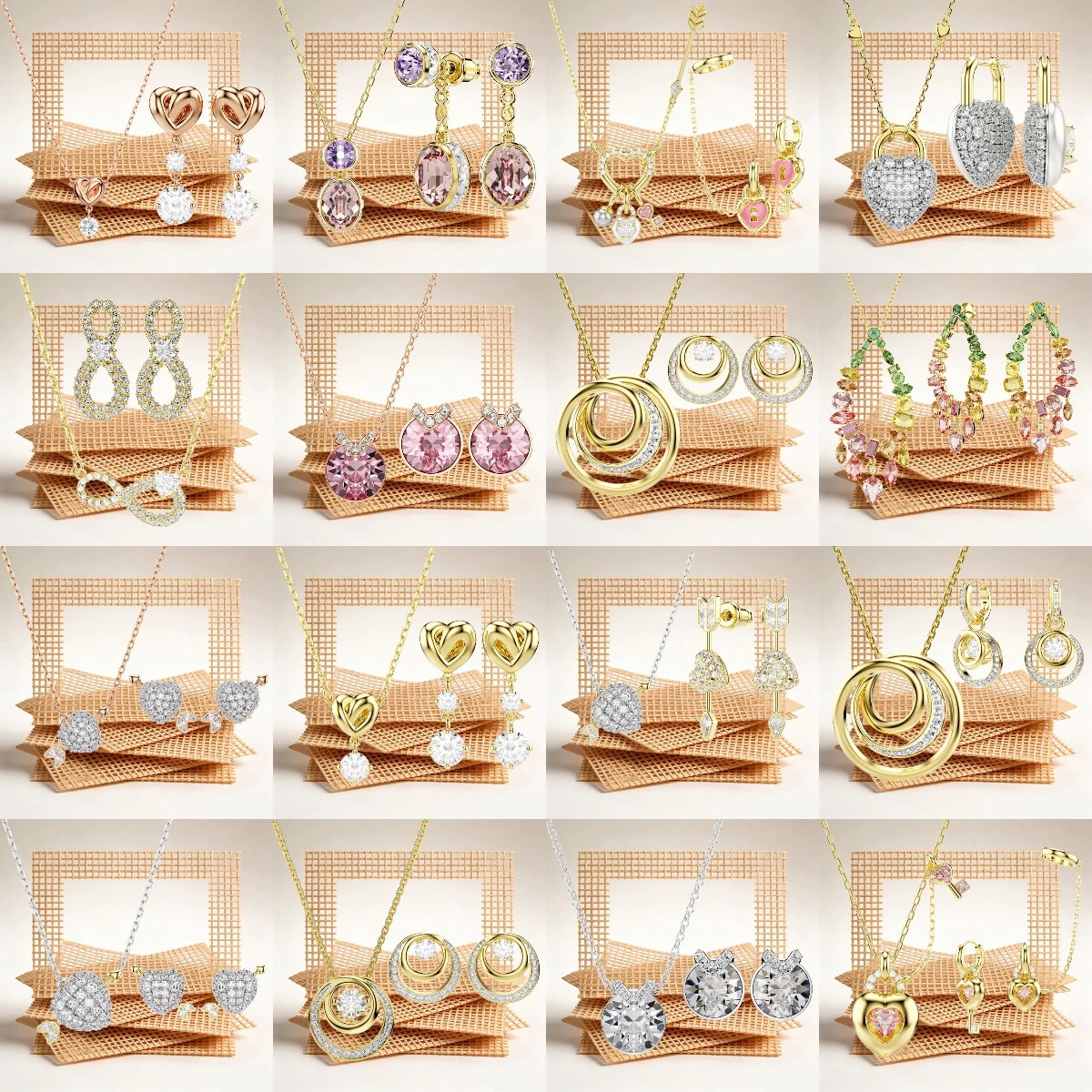 2026 New Arrival:Dazzling Precision Cut Crystal Necklace Set Women's Banquet Glamour Luxe Texture Sparkle