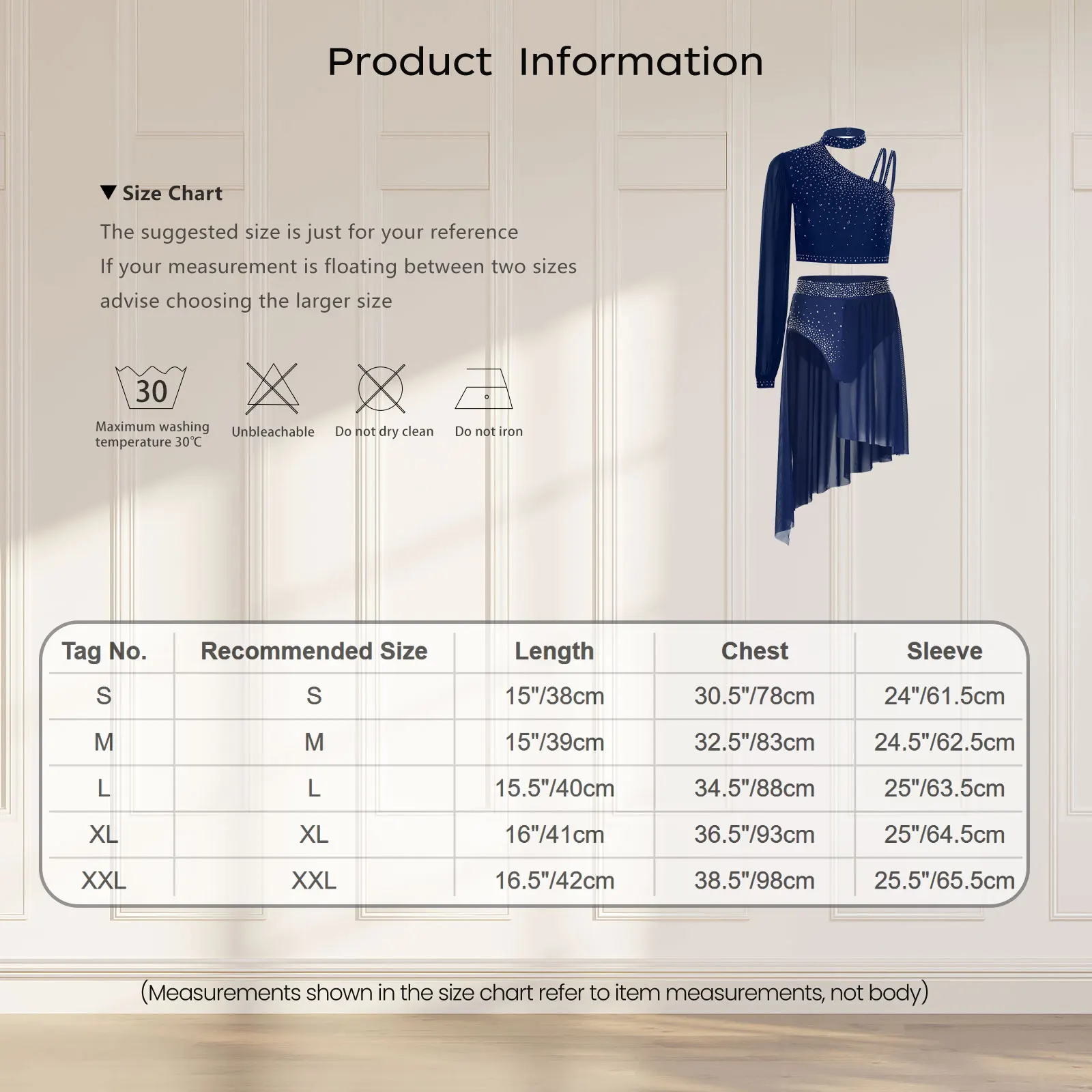 

Women Lyrical Latin Dance Outfit Sparkly Rhinestone Asymmetrical Crop Top Chiffon Skirted Briefs Shorts for Modern Dance Costume