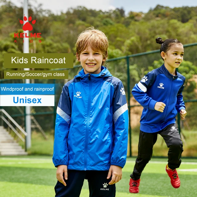 KELME KIDS Windbreaker Running Children s Soccer Hooded Rain Proof Coat Outdoor Training Waterproof Jacket Quick Dry 8061WT3001 AliExpress