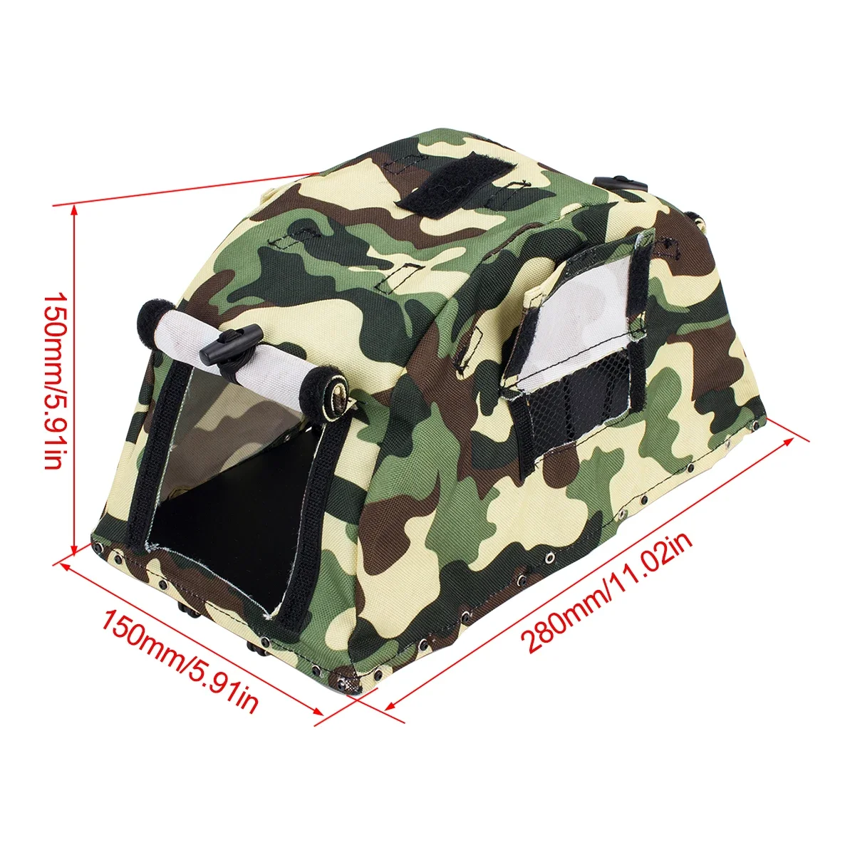 1Pcs Simulated Luggage Rack Roof Folding Tent for 1/8 1/10 RC Crawler Car Axial SCX10 TRX4 RC4WD LC80 Body Accessories