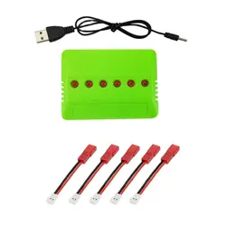 JST Port Charging Cable 5 in 1 USB Balance Charger Connector for 3.7V Lipo Battery Hubsan H107 X4 Syma X5C RC Drone Car Boat