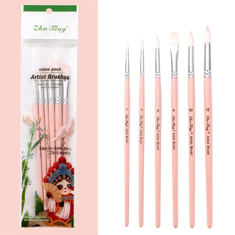 Artist Paintbrush Set Fine & Flat Painting Brush Watercolor Paint Brush Set for Acrylic Oil Canvas Painting Mininatures