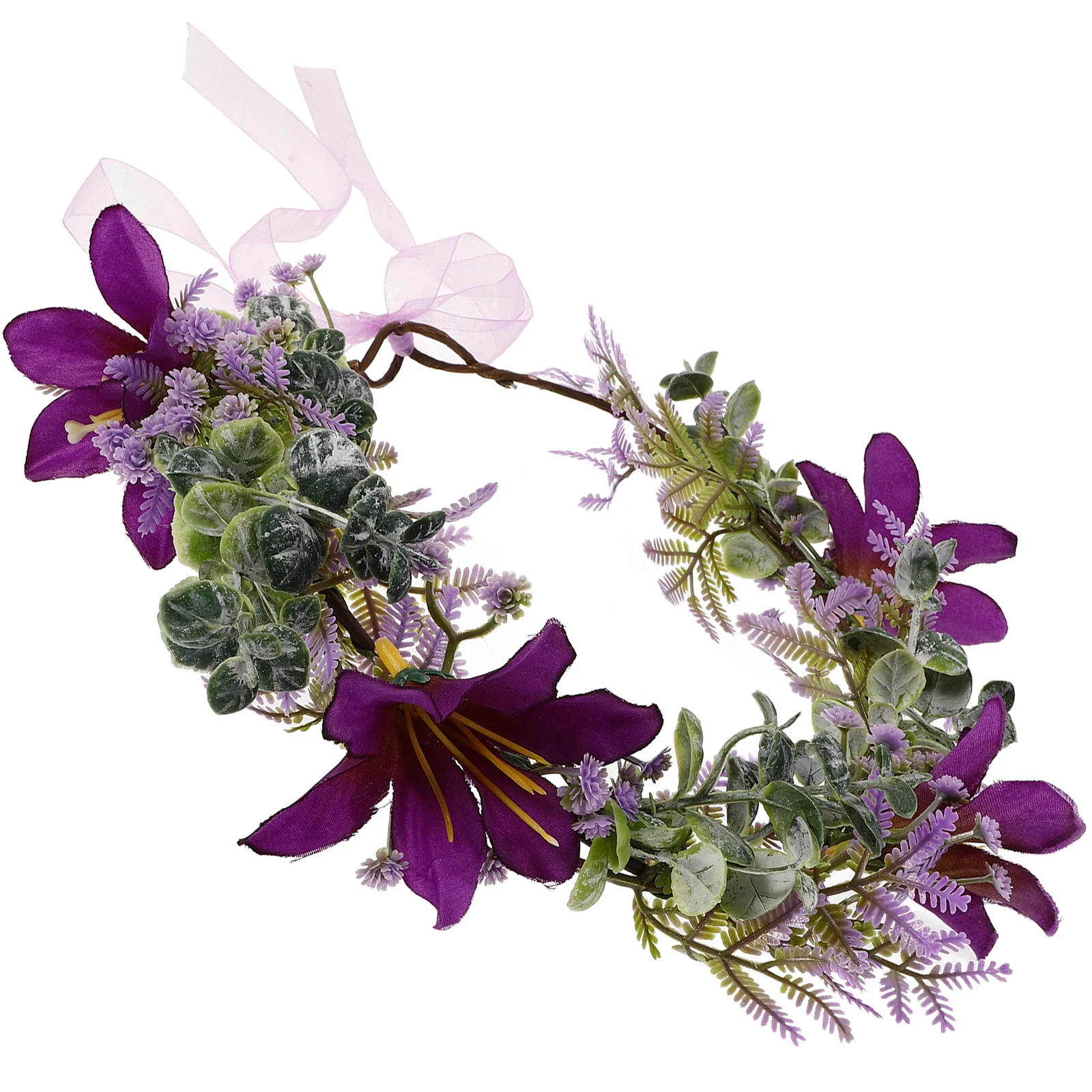 

Floral Headb Women Bride Hair Accessories Wedding Flower Crown Girls Headpiece Decorations Bridal Fake Flowers