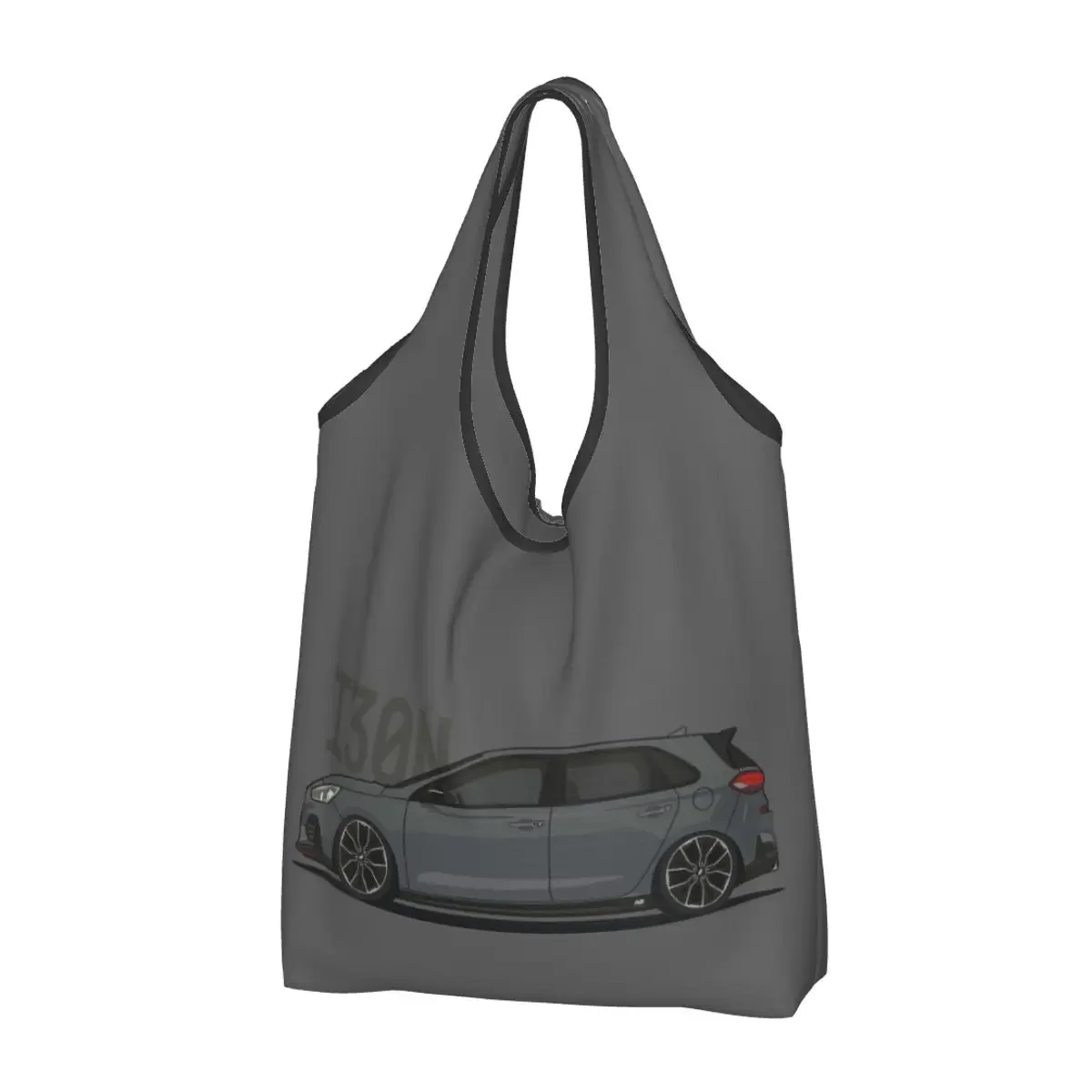 

Hyundai I30N Portable Tote Shopping Bags Foldable Shopper Bag Groceries Handbag Shoulder Bag