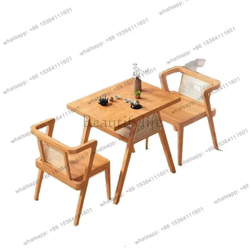 

yj58 Small apartment simple balcony tea table table and chair combination negotiation leisure three-piece set