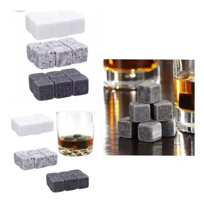 12  cubes, large stones, soap stones, whiskey barrels, and reusable  cubes