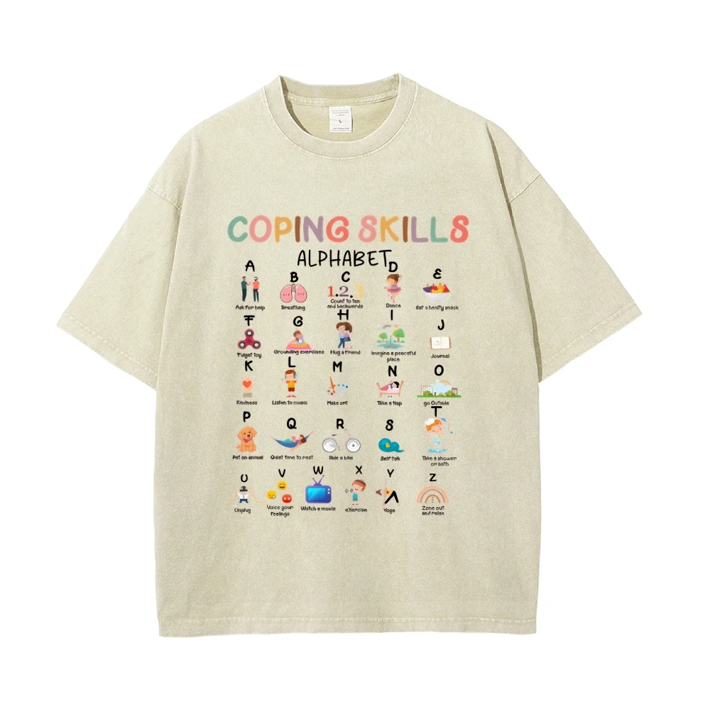 Coping Skills Alpabet Shirt, Sped Teacher Shirt, School Counselor T-Shirt, Social Worker Outfit, Special Education Teacher Tee