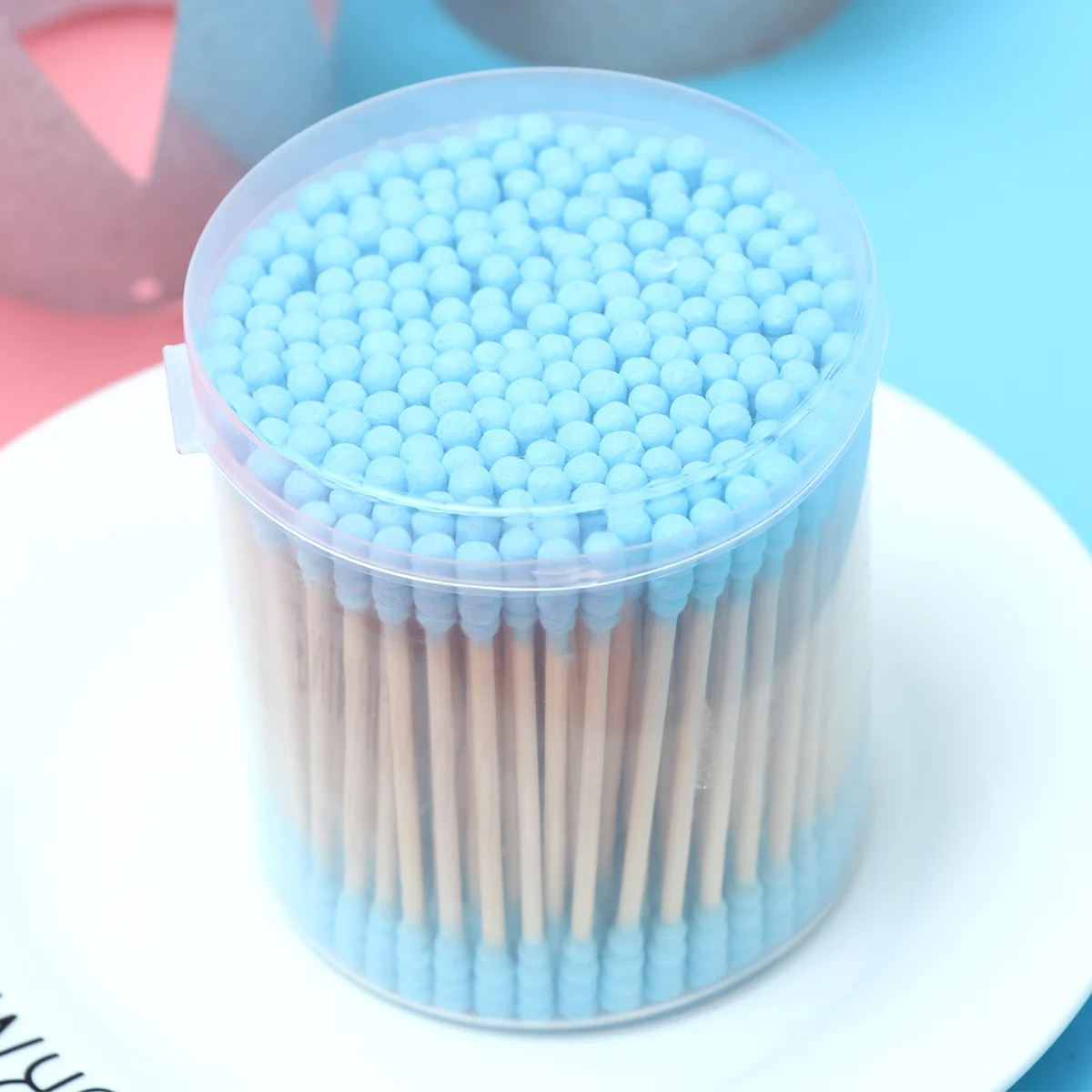 200 Uds hisopos de algodón de doble cabeza aplicador multiusos para el cuidado limpieza de heridas maquillaje caja de almacenamiento de eliminación de manicura