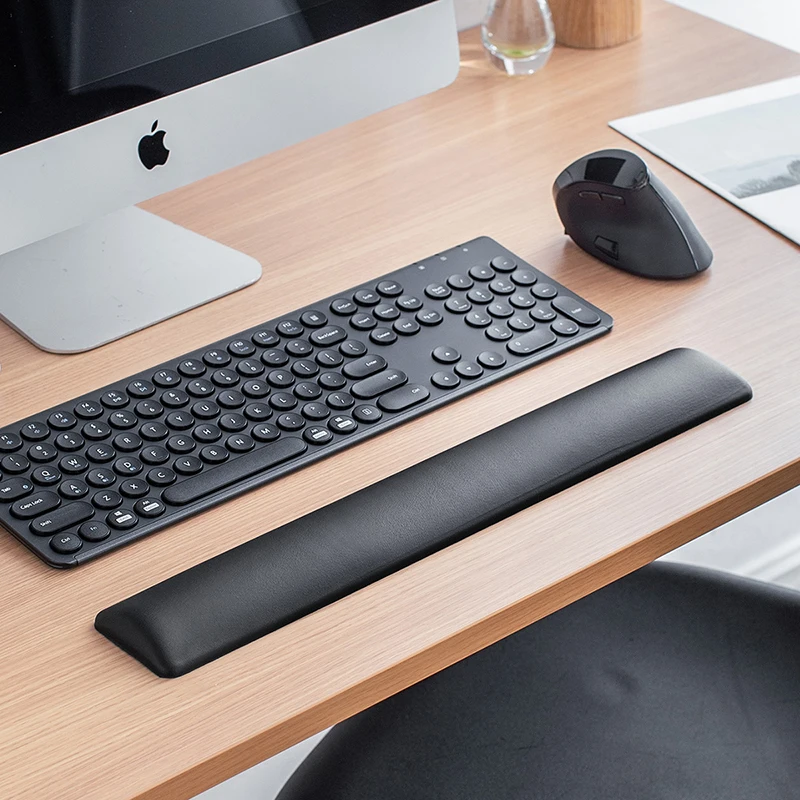 

Silicone Palm Rest Ergonomics Washable Soft PU Leather Wrist Rest Custom Gaming Office Keyboard Accessories Non-slip Palm Stree