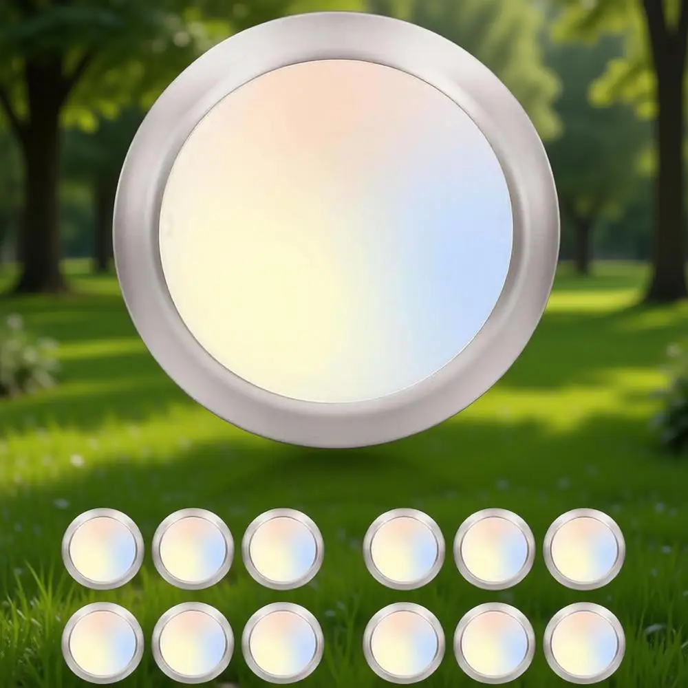 

6 Inch Selectable CCT LED Disk Light, 3000K/4000K/5000K, Dimmable Recessed Ceiling Light, CRI90, 1050lm, 15W, Installs Into Junc