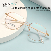 VICKY New Retro Simple Fashion Eyeglass Frames Semi Titanium Myopia Anti-Blue Light Glasses Customizable Prescription 86604