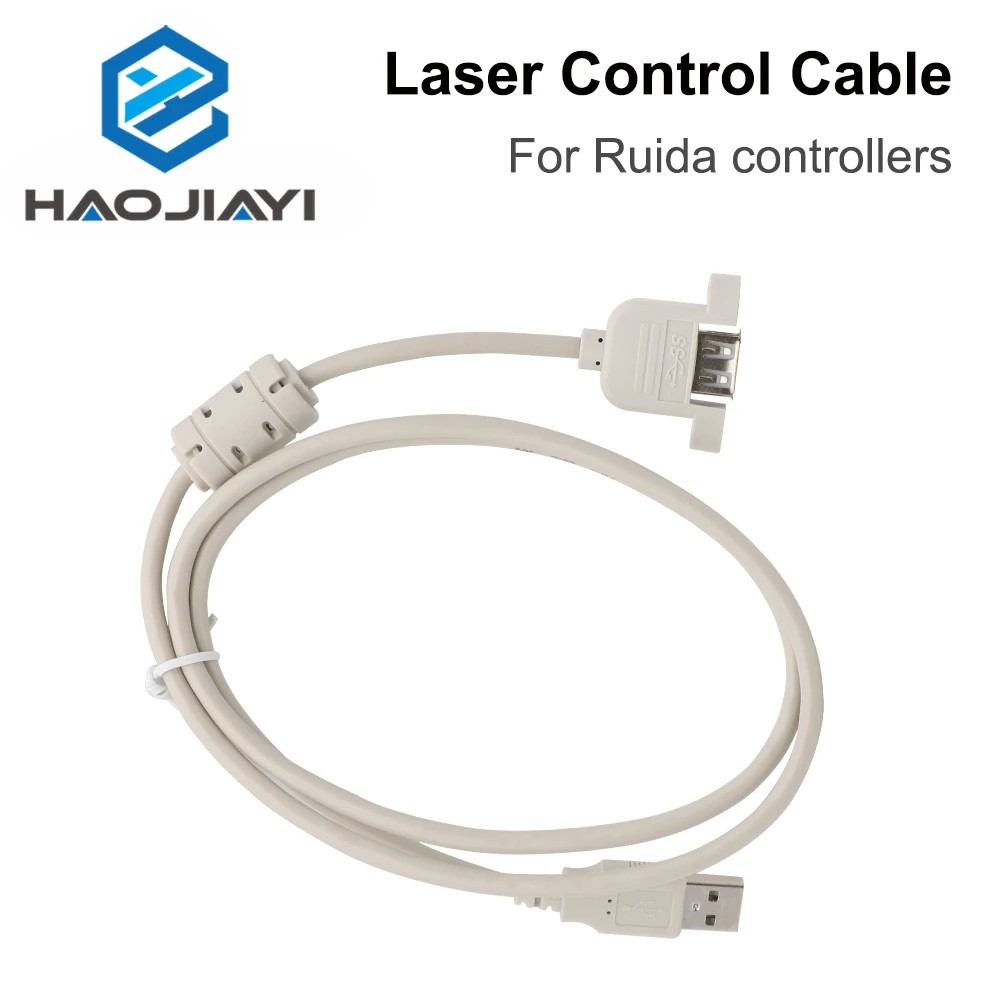 HAOJIAYI-RDC6445G/S, RDC6332M, RDC6442S, RDC6432, CO2, Cables de controlador láser, Cable de extensión USB, tornillos adaptadores de Cable de alimentación