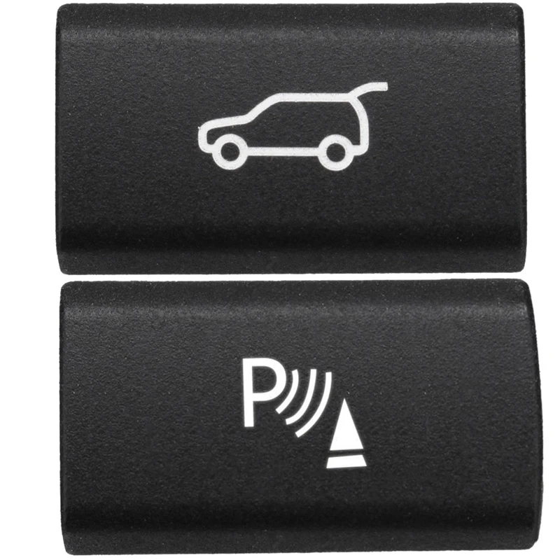 

2 Pcs Switch Button Cover For BMW X5 E70 2006-13 X6 E71 2008-14 : 1 Pcs Parking Radar Sensor & 1 Psc Tailgate Rear Trunk