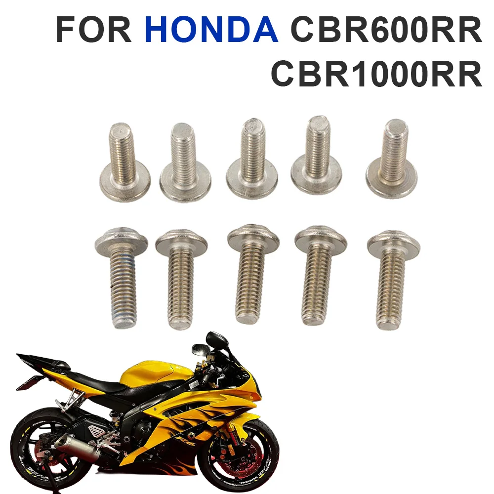 Motorcycle Stainless Complete Bodywork Fairing Bolt Kit 6MM Screws Clip Fit For HONDA CBR600RR CBR1000RR
