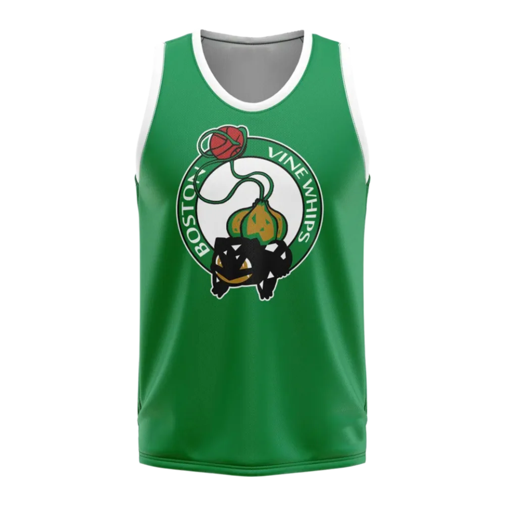 camisa-de-basquete-bandai-boston-vine-whips-bulbasaur-no33-anime-adulto-infantil-colete-esportivo-verao-secagem-rapida-macio-leve