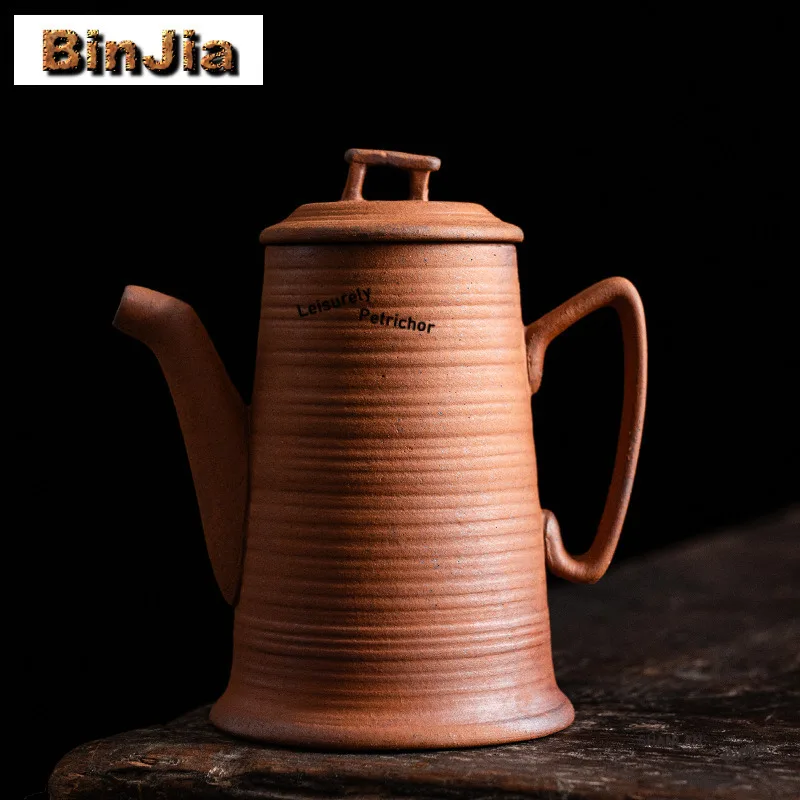 

100 мл щелепированный грубой керамический чайник ручной работы, японский чайник, горшок для заварки чая, чайник с фильтром, китайский чайный сервиз, украшения
