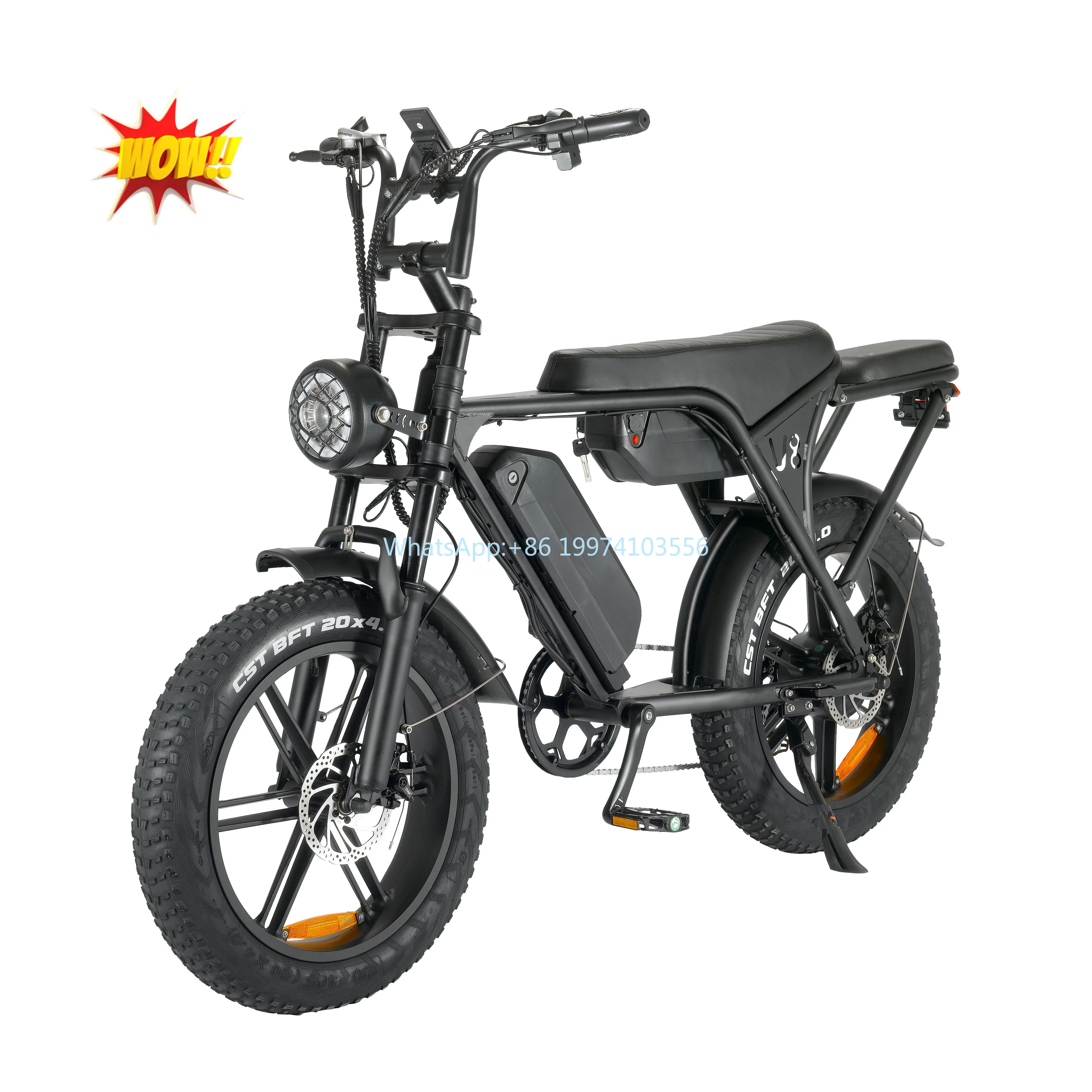 

V8 USA Warehouse Powerful 20 inch Fat Tire Folding E bike electric bicycle 48V 500W 750W