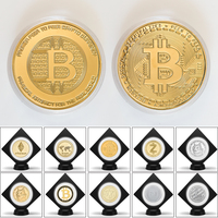 Bitcoin Bit Coin Dogecoin Litecoin Ripple Ethereum Coins Gold Plated Commemoration Coin Collection Challenge Souvenir Coin Gifts