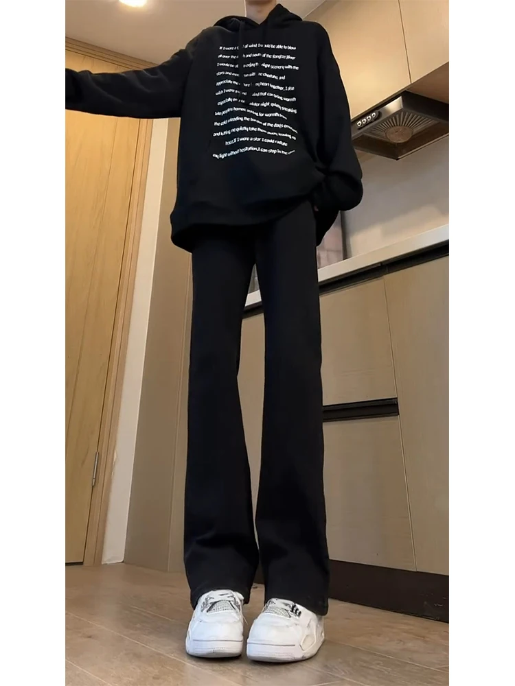 

Мужские джинсы Bla Fce с прямым кроем и подкладкой, Cleanfit Slim Fit Micro Flare, в американском стиле, повседневные, молодежные, летние