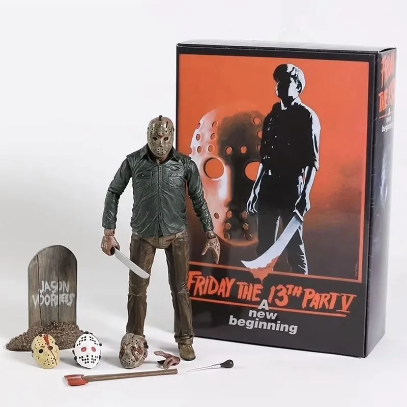 

Джейсон Пятница, 13-я фигурка Джейсона, аниме, периферийные устройства, 7-дюймовая модель фильма, орнамент, игрушки, подарок на Хэллоуин для детей