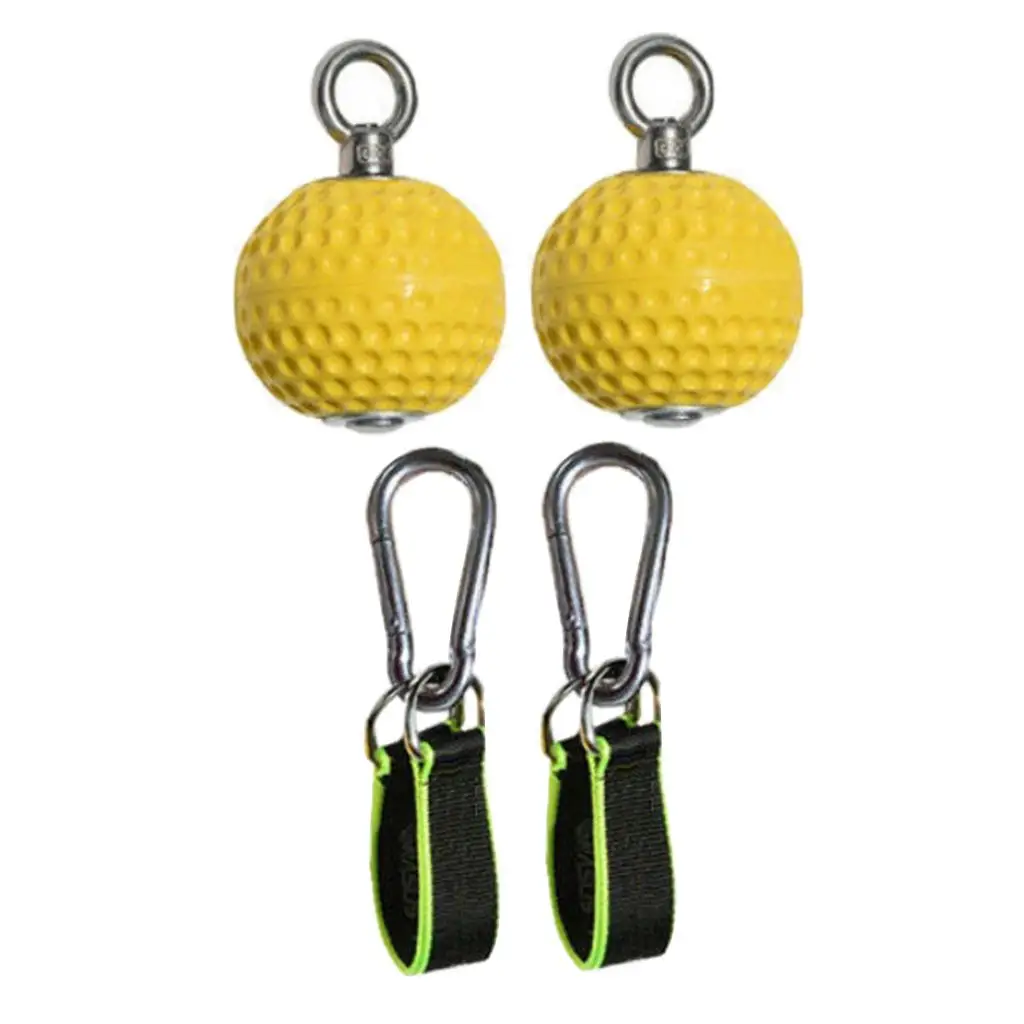 Pull Up Balls 73mm Hands Training Grips Back Trainer Fingers Straps