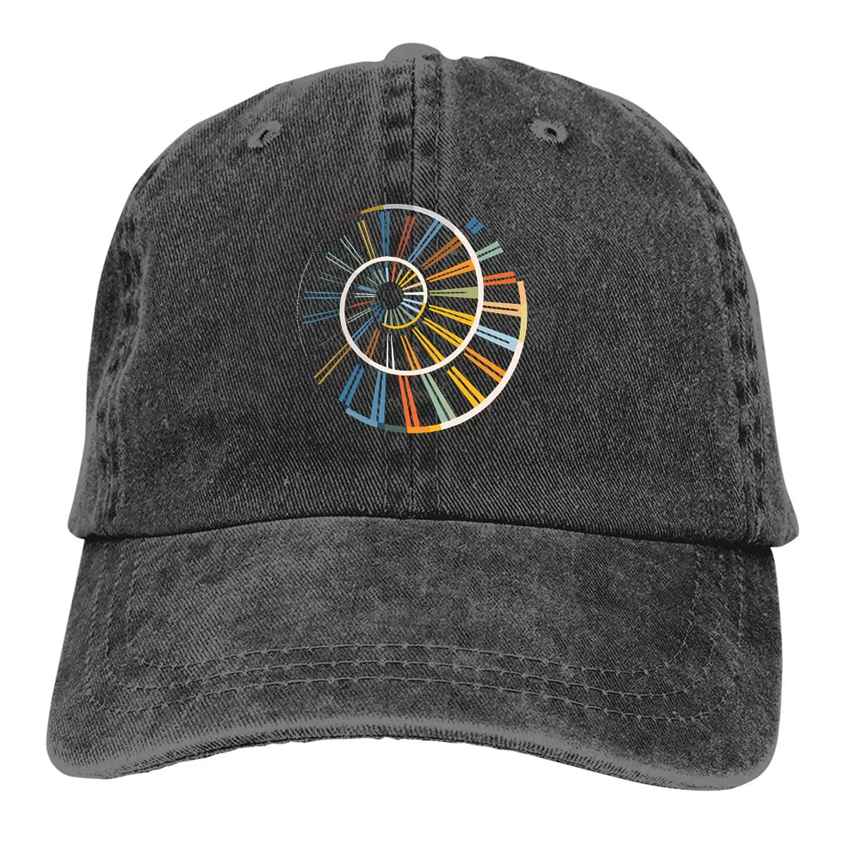 

Sacred Spiral Colorful Baseball Caps Peaked Cap Fibonacci Sequence Golden Ratio Sun Shade Cowboy Hats for Men Trucker Dad Hat