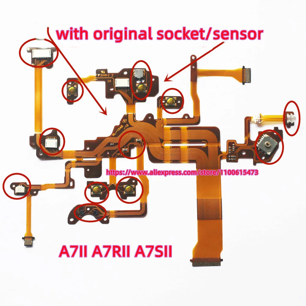 NEW  A7 II/A7R II/A7S II Top Cover Shutter Release Button Power Switch Flex Cable FPC For Sony A7M2 A7RM2 A7SM2 A7II A7RII A7SII