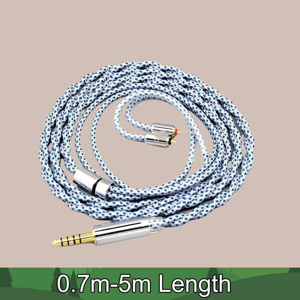 

99% Pure Silver Mix Graphene For Etymotic EVO Multi-Driver Earphone IPX T2 Pin OCC Shielding Earphone Cable 8628