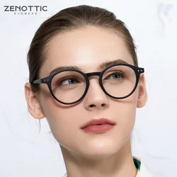 ZENOTTIC – lunettes de lecture Anti lumière bleue pour hommes et femmes, monture ronde rétro, hypermétropie, presbytie, + 1 + 1.5 + 2 + 2.5 + 4