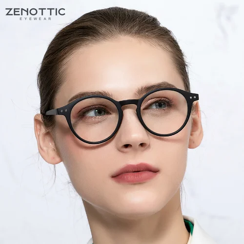 Imagen 1 del producto Gafas de lectura ZENOTTIC antiluz azul para hombres y mujeres, monturas de gafas redondas Retro, gafas para presbicia hipermetropía + 1 + 1,5 + 2 + 2,5 + 4