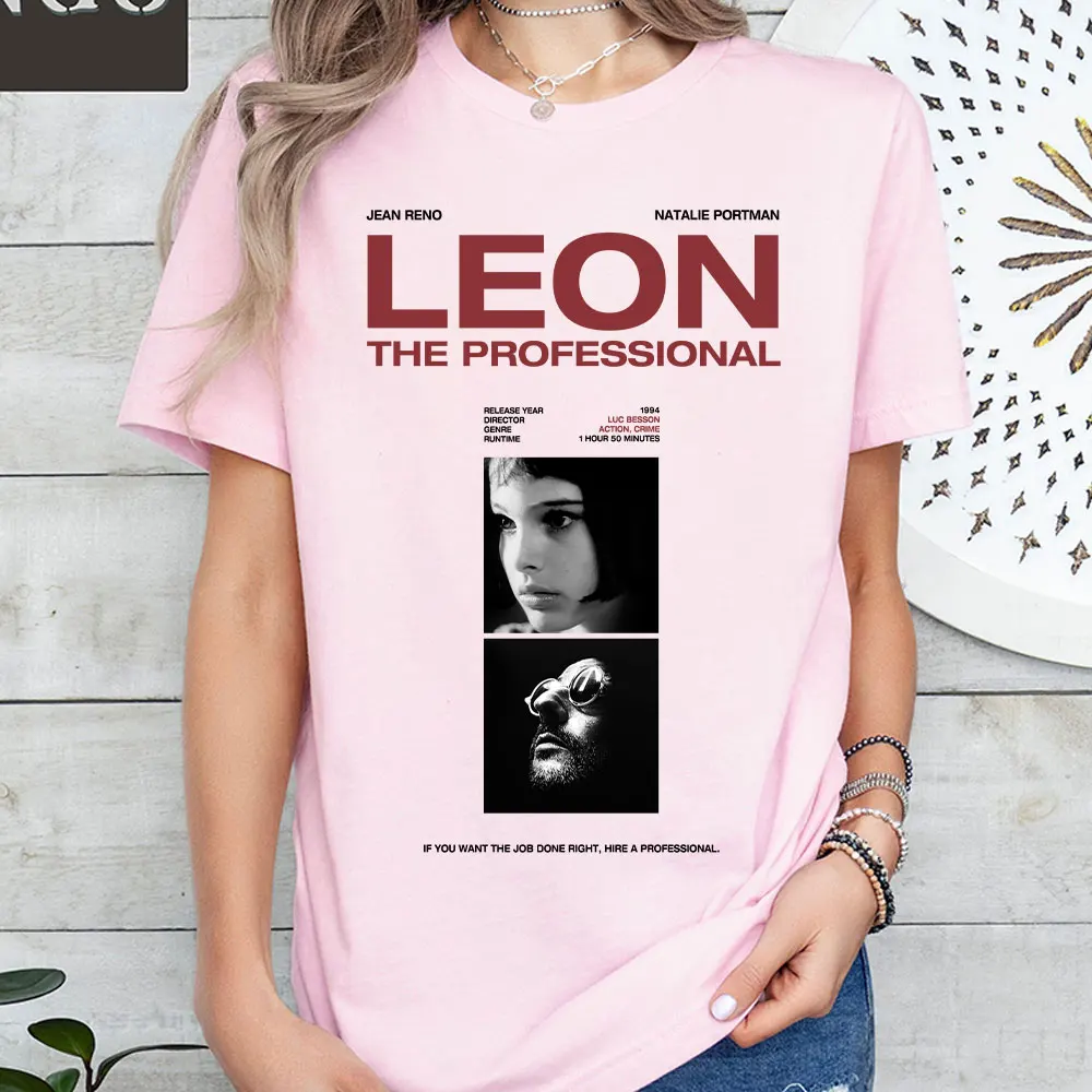 Leon The Professional T-Shirt Vintage Classic Movie Men Women Cotton Tee Action Movie Memorabilia Gift for Him Graphic Tshirt