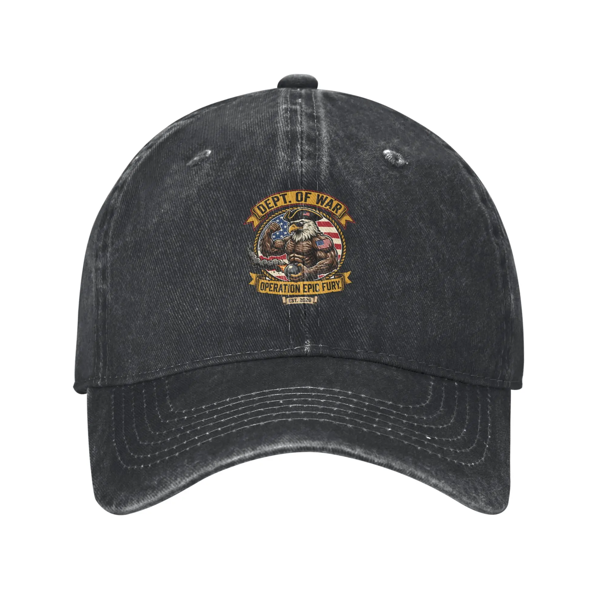 

Operation Epic Fury Casual Baseball Cap For Couple Women Summer Running Hippie Trucker Hat Design Wholesale Baseball Caps