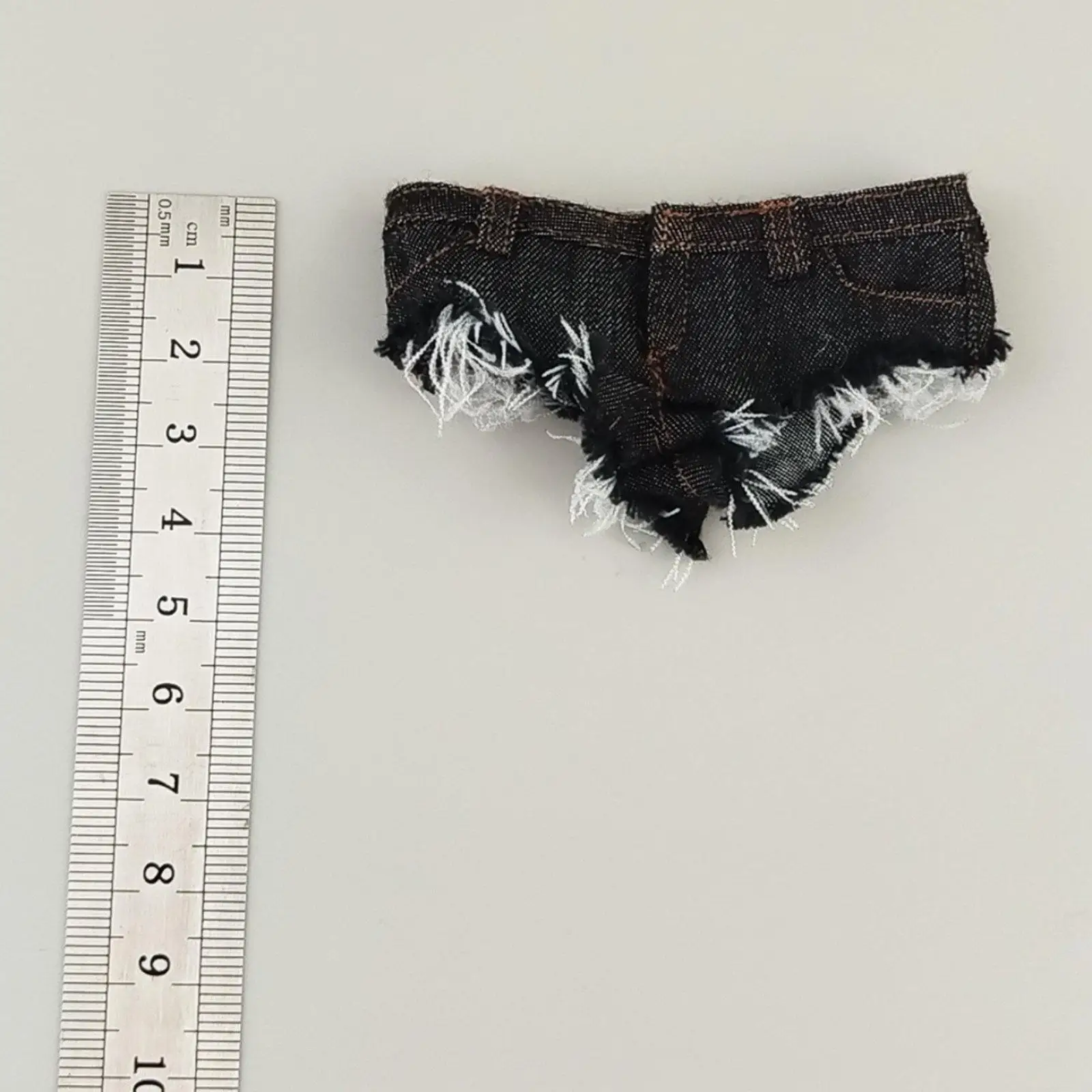 1 6 Scale Women Denim Shorts Realistic Low Rise Micro Shorts Mini Jean Doll Clothes for BJD Female Figures