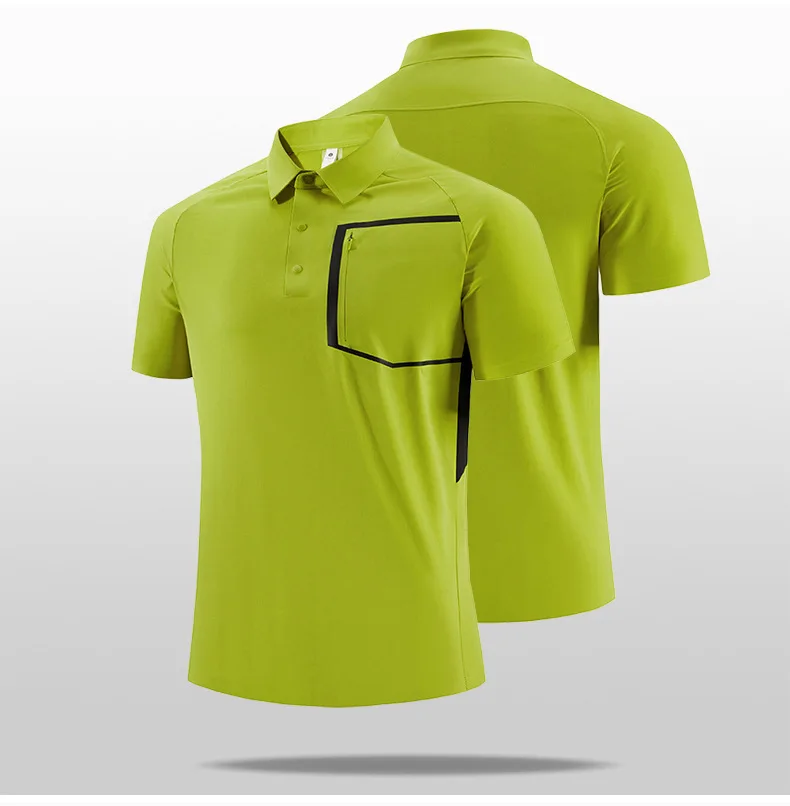 High Quality Color-blocking Golf shirts Luxury Lapel collar Short Sleeve T-shirts breathable Sportswear Polo Shirts men Brand