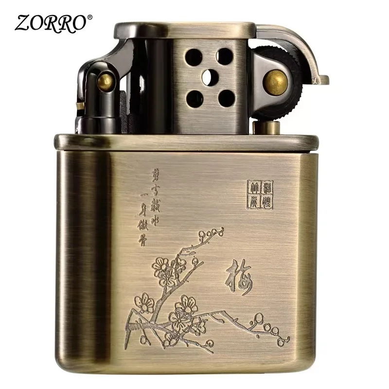 Zorro Lighter Retro Grinding Wheel Metal Constantine Flint Antique Series Lighter Various Patterns Men\'s Gifts