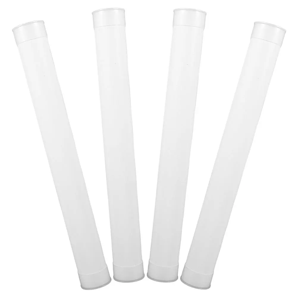 4Pcs Plastic Round Tube with Cap 3.5x31cm Waterproof Document Storage for Artwork Poster Blueprint Shipping Mailing Tube