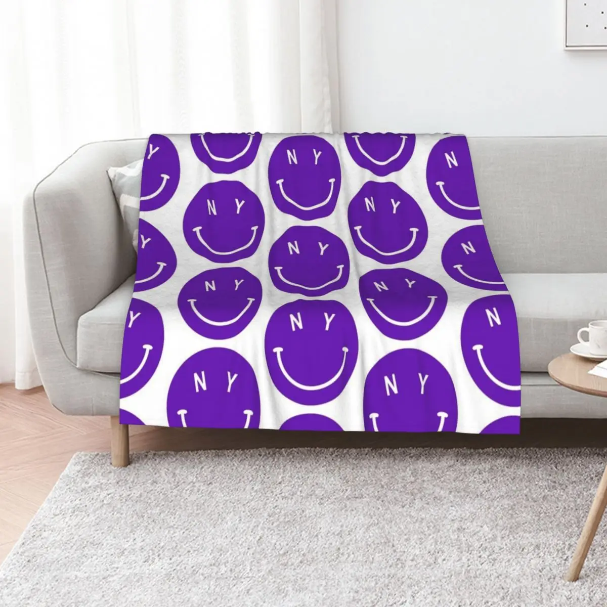 

NYU Happy Throw Blanket Decorative Soft Throw Blanket for Couch Sofa