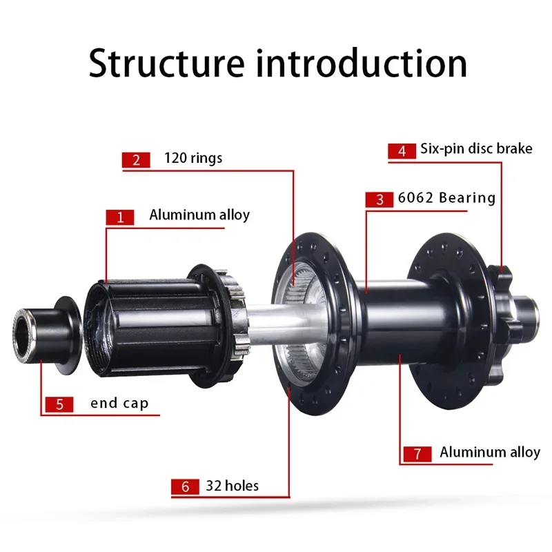 MTB Cube K7 Boost Disc Brake Hubs 32 Hole 120 ring noisy hub 110x15 148x12 XD/HG/MS Thru Axle Bicycle Hub for Mountain Bike