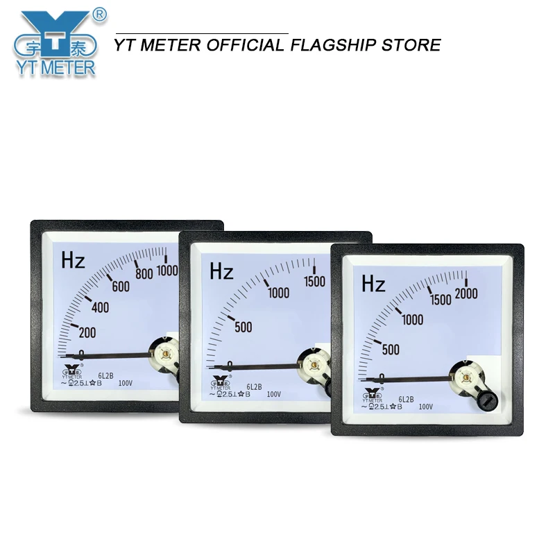 6L2B IF frequency meter 100V input 1000Hz 1kc pointer Hertz meter IF frequency furnace 80mm 76mm