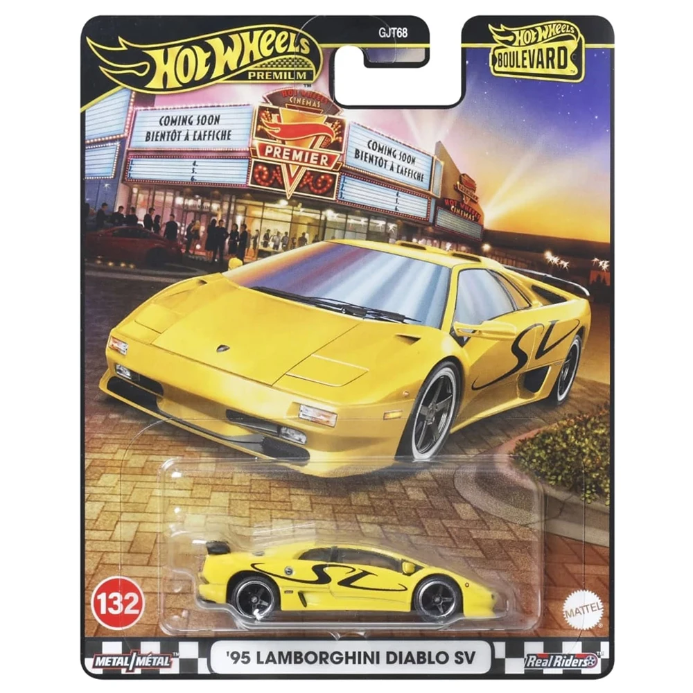 

Автомобили Hot Wheels PREMIUM BOULEVARD 95, Lamborghini Diablo SV, 1/64, литая под давлением металлическая модель, коллекция игрушечных транспортных средств GJT68-132
