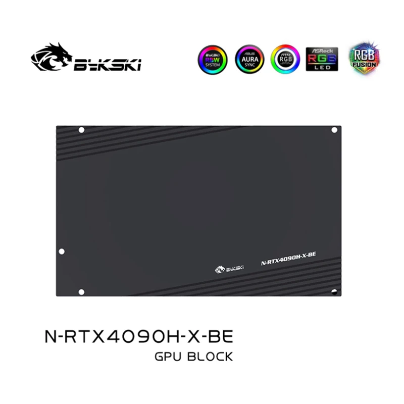 Bykski GPU Water Block for NVIDIA GeForce RTX 4090 Reference Edition AIC Card / Copper Cooling Radiator RGB AURA / N-RTX4090H-X
