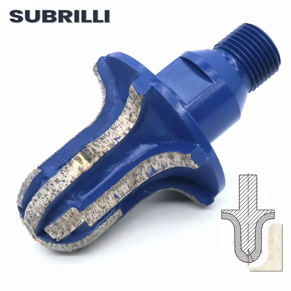 

SUBRILLI Diamond Router Bit CNC Abrasive Tool 1/2 Gas Kitchen Countertop Grinding Milling Profiling Wheel