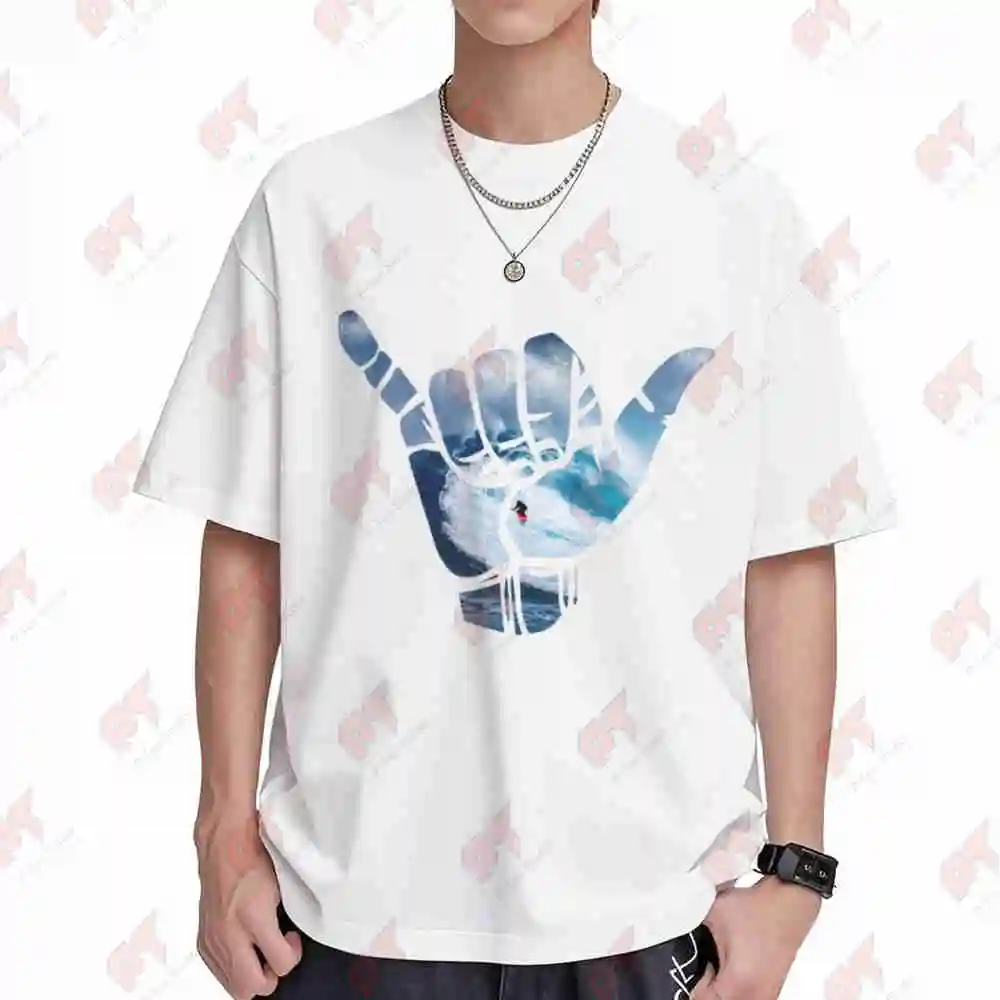 Surf Hang Loose Short Sleeve Tee 100% Cotton T-Shirt