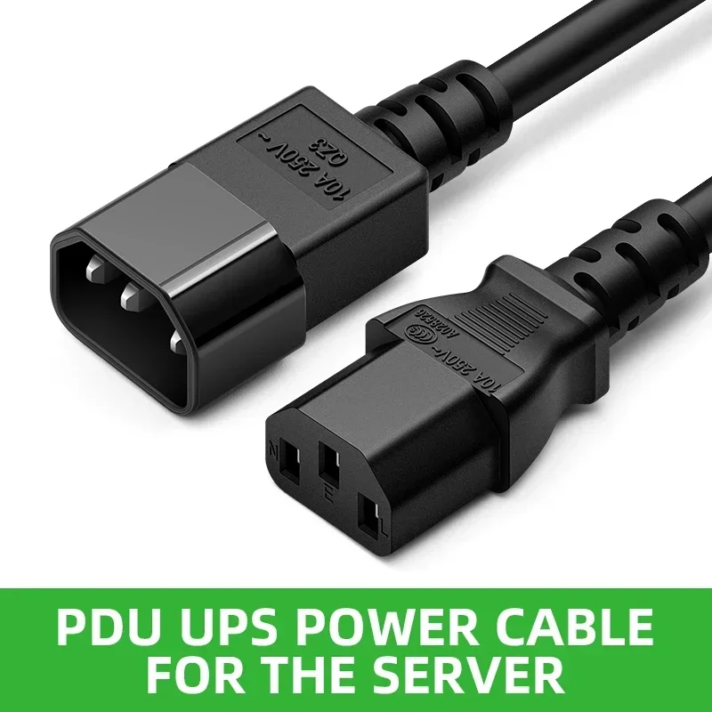 Pure Copper PDU Power Cord C14 to C13 Server Power Cable 1.5M UPS Male to Female Extension Line for Computer Switch Circuit