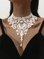 Lace Ladies Necklace Women's New Simple Exaggerated Black Clavicle Chain Collar Jewelry