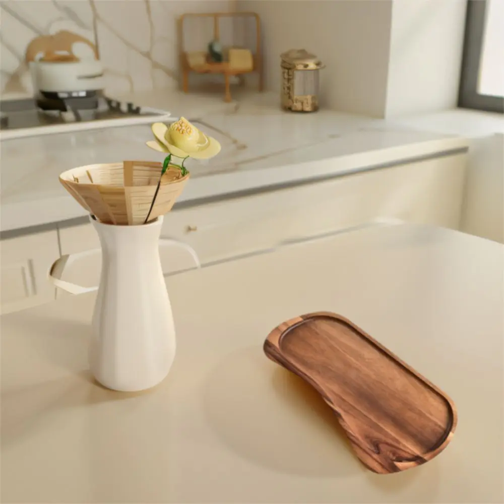 

Home Decor Japanese Style Wooden Tray Wood Insulated Rectangular Platter Portable Thickened Cheese Board Restaurant