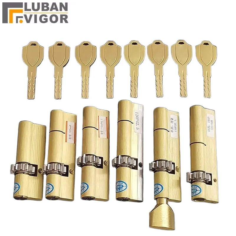 

Anti-theft door lock core With 13 gear lock cylinder with knob for Mechanical lock Copper material Anti-drilling