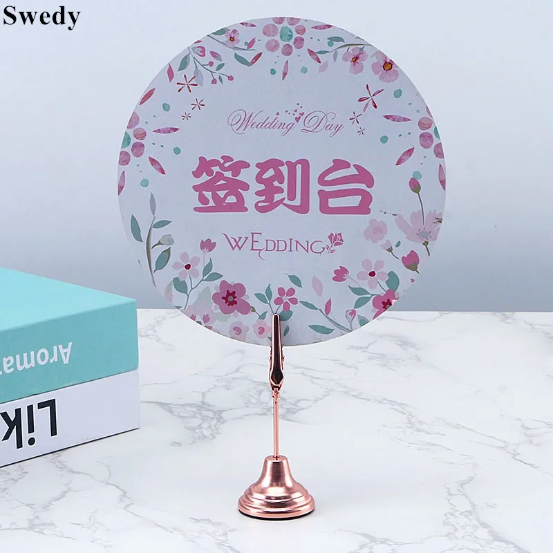 Stainless Steel Restaurant Memo Photo Picture Holder Clips Metal Notes Paper Clip Wedding Table Number Place Card Holder