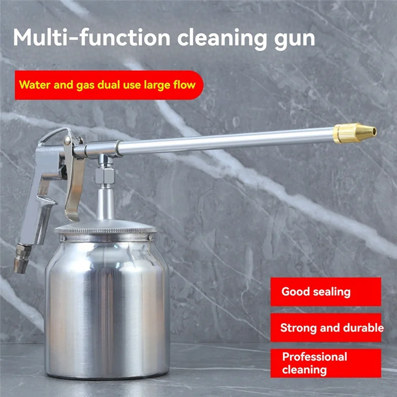 

AA63 HOT 1 шт. Пистолет для глубокой очистки, серебряный горшок, пневматический спрей с насадкой 5 мм и алюминиевым горшком-распылителем с насадкой 5 мм, завод F